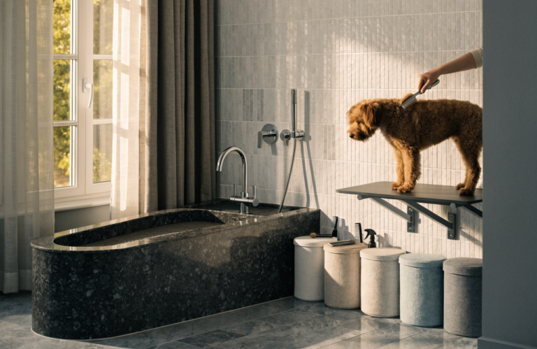 Dog Grooming Station: 9 Small-Bathroom Setup Ideas